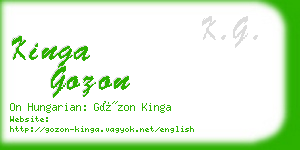 kinga gozon business card